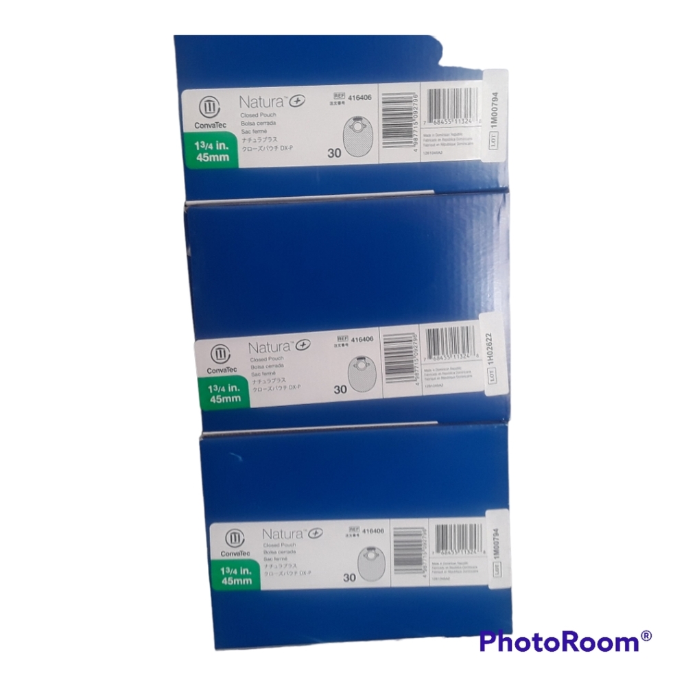 Convatec 416406 Natura Closed End Pouch Ostomy 3 Boxes